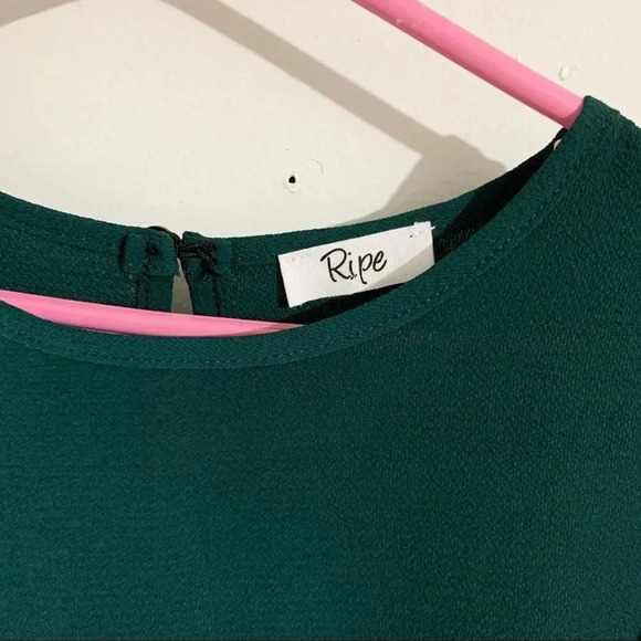 Ripe green dress blouse Sz S/P - Picture 6 of 10